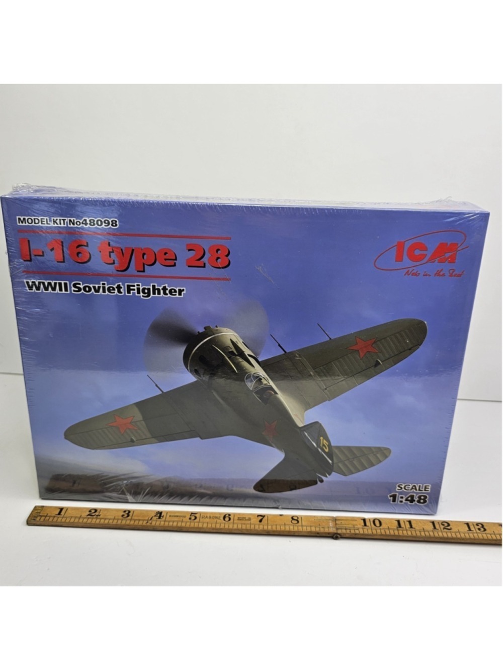 SEALED ICM 48098 I-16 Type 28 WWII Soviet Fighter 1:48 Model Kit NEW